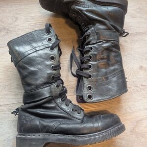 Doc Martens Triumph 1914 Black Leather Combat Boots